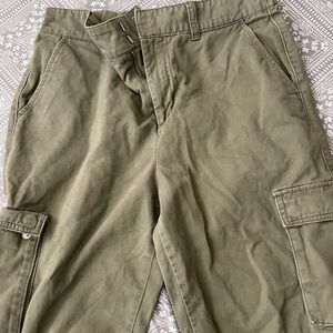 green cargo joggers
